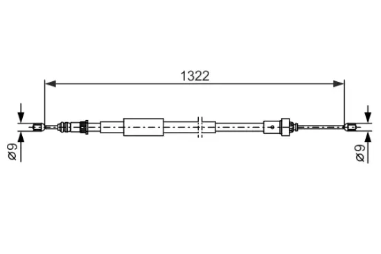 Seilzug, Feststellbremse hinten links BOSCH 1 987 482 385 Bild Seilzug, Feststellbremse hinten links BOSCH 1 987 482 385