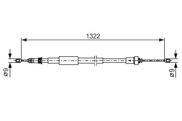 Seilzug, Feststellbremse hinten links BOSCH 1 987 482 385