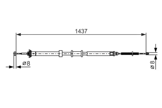 Seilzug, Feststellbremse hinten rechts BOSCH 1 987 482 391 Bild Seilzug, Feststellbremse hinten rechts BOSCH 1 987 482 391