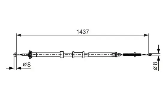 Seilzug, Feststellbremse hinten rechts BOSCH 1 987 482 391 Bild Seilzug, Feststellbremse hinten rechts BOSCH 1 987 482 391