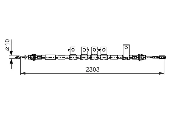 Seilzug, Feststellbremse hinten hinten rechts BOSCH 1 987 482 403 Bild Seilzug, Feststellbremse hinten hinten rechts BOSCH 1 987 482 403