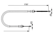 Seilzug, Feststellbremse hinten links hinten rechts BOSCH 1 987 482 410