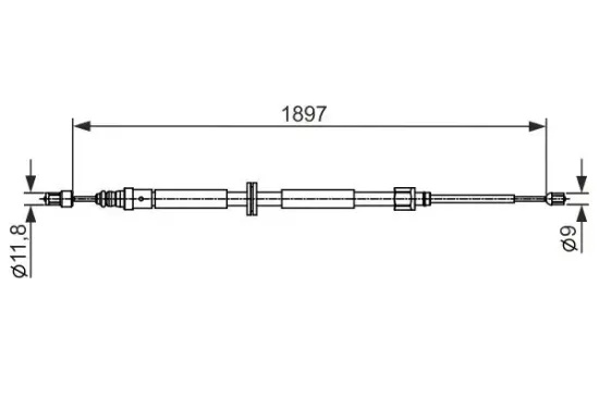 Seilzug, Feststellbremse BOSCH 1 987 482 433 Bild Seilzug, Feststellbremse BOSCH 1 987 482 433