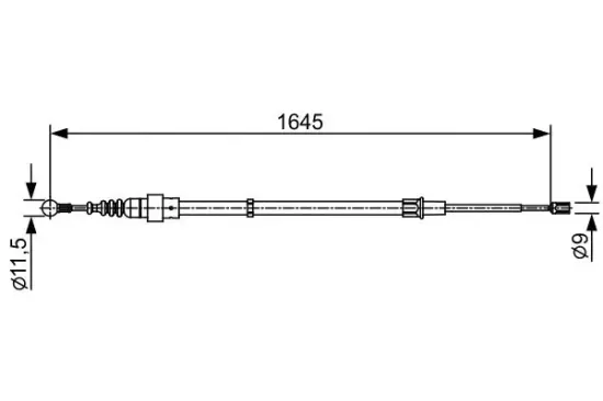 Seilzug, Feststellbremse BOSCH 1 987 482 451 Bild Seilzug, Feststellbremse BOSCH 1 987 482 451
