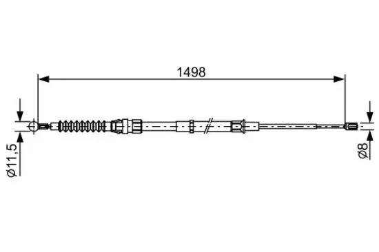 Seilzug, Feststellbremse BOSCH 1 987 482 455 Bild Seilzug, Feststellbremse BOSCH 1 987 482 455