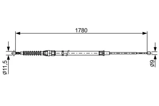Seilzug, Feststellbremse hinten links hinten rechts BOSCH 1 987 482 458 Bild Seilzug, Feststellbremse hinten links hinten rechts BOSCH 1 987 482 458