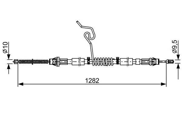 Seilzug, Feststellbremse BOSCH 1 987 482 462