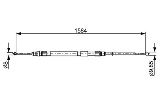 Seilzug, Feststellbremse BOSCH 1 987 482 491 Bild Seilzug, Feststellbremse BOSCH 1 987 482 491