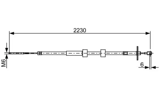 Seilzug, Feststellbremse BOSCH 1 987 482 500 Bild Seilzug, Feststellbremse BOSCH 1 987 482 500
