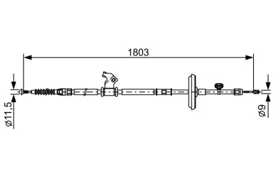 Seilzug, Feststellbremse BOSCH 1 987 482 508 Bild Seilzug, Feststellbremse BOSCH 1 987 482 508