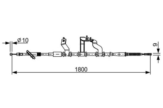Seilzug, Feststellbremse hinten hinten rechts BOSCH 1 987 482 530 Bild Seilzug, Feststellbremse hinten hinten rechts BOSCH 1 987 482 530