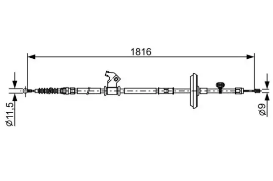 Seilzug, Feststellbremse BOSCH 1 987 482 535 Bild Seilzug, Feststellbremse BOSCH 1 987 482 535