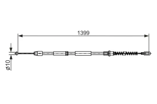Seilzug, Feststellbremse hinten hinten hinten links hinten rechts BOSCH 1 987 482 539 Bild Seilzug, Feststellbremse hinten hinten hinten links hinten rechts BOSCH 1 987 482 539