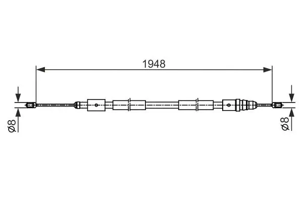 Seilzug, Feststellbremse hinten rechts BOSCH 1 987 482 541