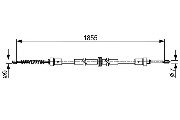 Seilzug, Feststellbremse hinten hinten hinten links hinten rechts BOSCH 1 987 482 546