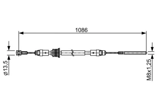 Seilzug, Feststellbremse BOSCH 1 987 482 547 Bild Seilzug, Feststellbremse BOSCH 1 987 482 547