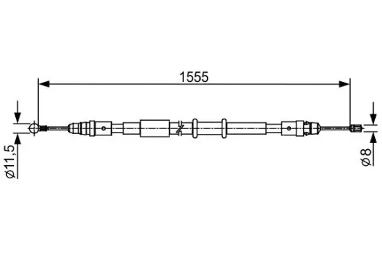 Seilzug, Feststellbremse BOSCH 1 987 482 552 Bild Seilzug, Feststellbremse BOSCH 1 987 482 552