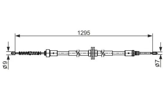 Seilzug, Feststellbremse hinten hinten hinten links hinten rechts BOSCH 1 987 482 558 Bild Seilzug, Feststellbremse hinten hinten hinten links hinten rechts BOSCH 1 987 482 558