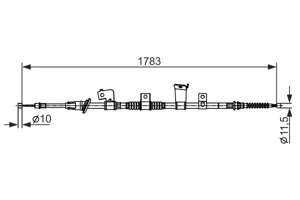 Seilzug, Feststellbremse hinten rechts BOSCH 1 987 482 571
