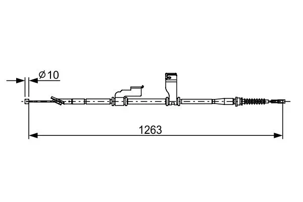 Seilzug, Feststellbremse hinten rechts BOSCH 1 987 482 617