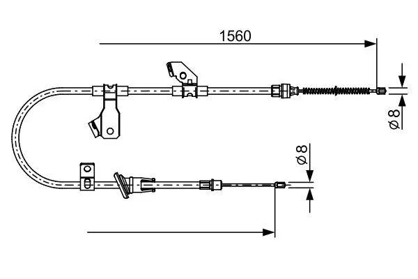 Seilzug, Feststellbremse hinten rechts BOSCH 1 987 482 626