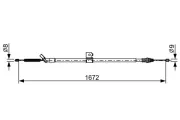 Seilzug, Feststellbremse hinten hinten links BOSCH 1 987 482 630