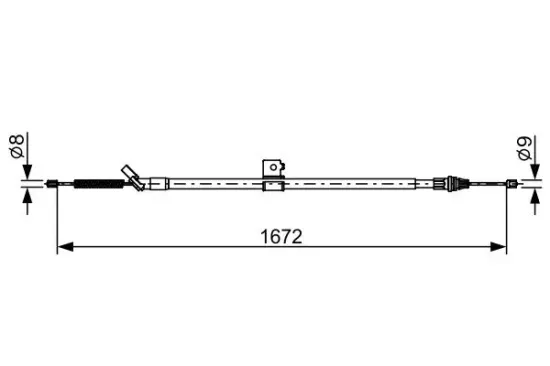 Seilzug, Feststellbremse hinten hinten links BOSCH 1 987 482 630 Bild Seilzug, Feststellbremse hinten hinten links BOSCH 1 987 482 630