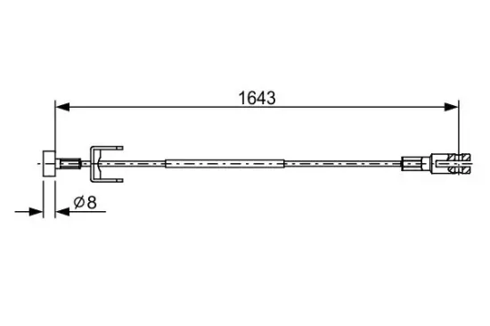 Seilzug, Feststellbremse BOSCH 1 987 482 634 Bild Seilzug, Feststellbremse BOSCH 1 987 482 634