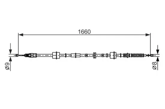 Seilzug, Feststellbremse Mitte BOSCH 1 987 482 659 Bild Seilzug, Feststellbremse Mitte BOSCH 1 987 482 659