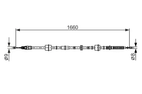 Seilzug, Feststellbremse Mitte BOSCH 1 987 482 661 Bild Seilzug, Feststellbremse Mitte BOSCH 1 987 482 661