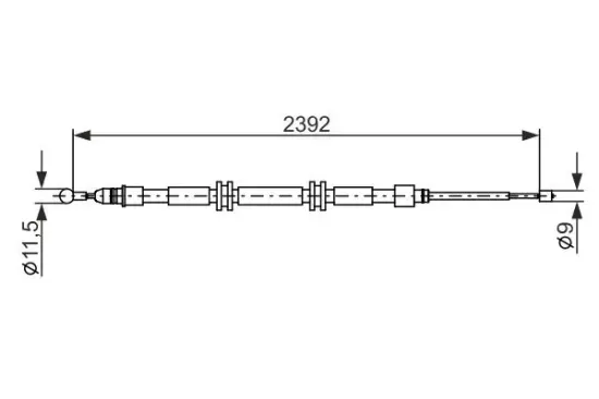 Seilzug, Feststellbremse BOSCH 1 987 482 676 Bild Seilzug, Feststellbremse BOSCH 1 987 482 676