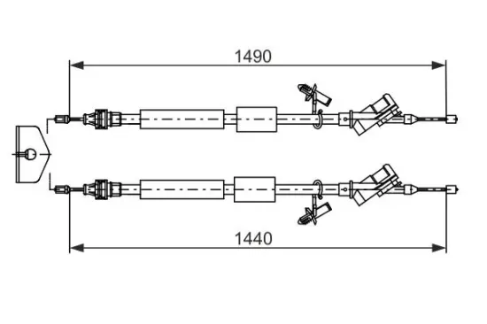 Seilzug, Feststellbremse Mitte BOSCH 1 987 482 721 Bild Seilzug, Feststellbremse Mitte BOSCH 1 987 482 721
