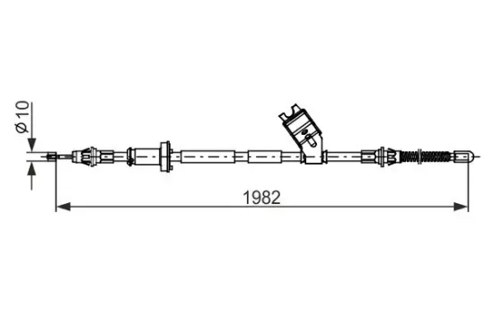 Seilzug, Feststellbremse hinten rechts BOSCH 1 987 482 747 Bild Seilzug, Feststellbremse hinten rechts BOSCH 1 987 482 747