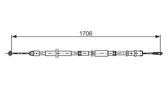 Seilzug, Feststellbremse hinten hinten hinten links hinten rechts BOSCH 1 987 482 751 Bild Seilzug, Feststellbremse hinten hinten hinten links hinten rechts BOSCH 1 987 482 751
