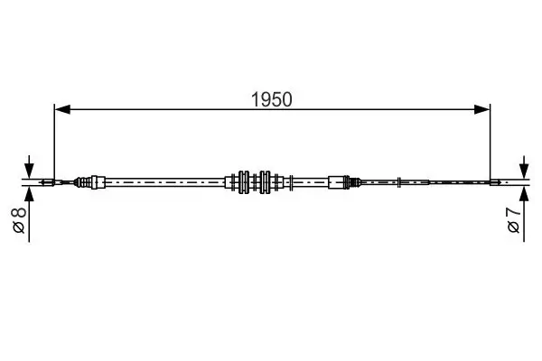 Seilzug, Feststellbremse hinten links hinten rechts BOSCH 1 987 482 785