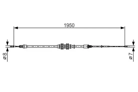 Seilzug, Feststellbremse hinten links hinten rechts BOSCH 1 987 482 785 Bild Seilzug, Feststellbremse hinten links hinten rechts BOSCH 1 987 482 785