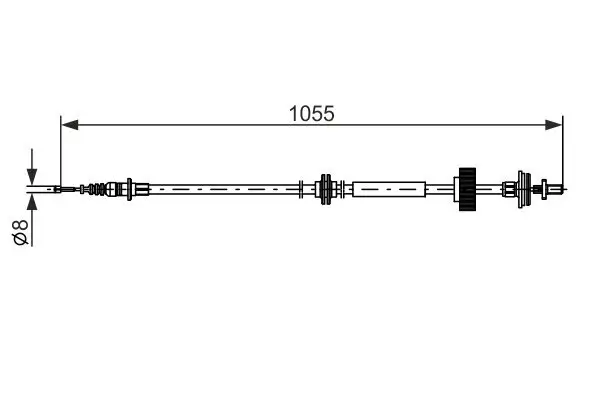 Seilzug, Feststellbremse hinten rechts BOSCH 1 987 482 791