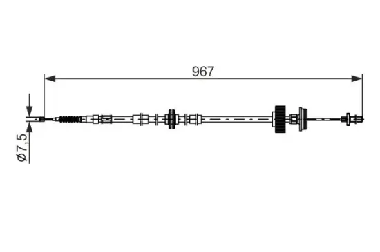 Seilzug, Feststellbremse BOSCH 1 987 482 794 Bild Seilzug, Feststellbremse BOSCH 1 987 482 794