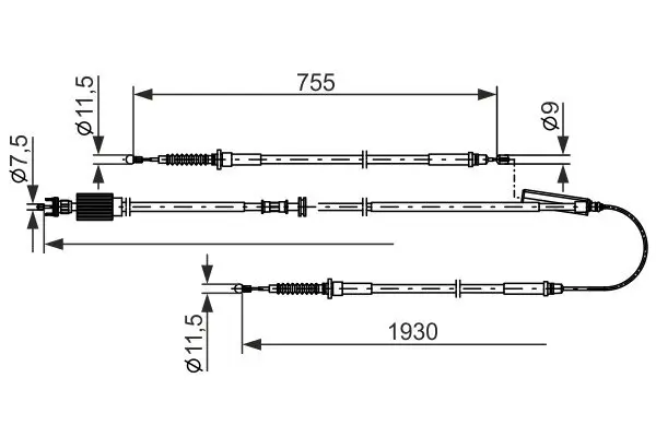 Seilzug, Feststellbremse BOSCH 1 987 482 802