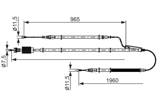 Seilzug, Feststellbremse mitte BOSCH 1 987 482 805