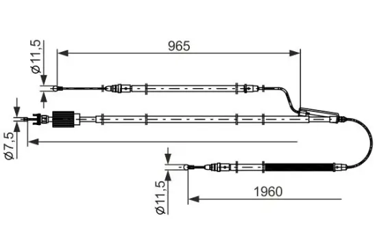 Seilzug, Feststellbremse mitte BOSCH 1 987 482 805 Bild Seilzug, Feststellbremse mitte BOSCH 1 987 482 805