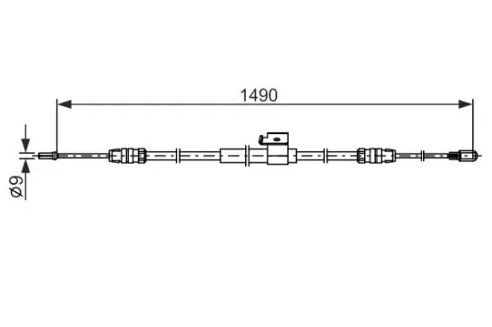 Seilzug, Feststellbremse BOSCH 1 987 482 832 Bild Seilzug, Feststellbremse BOSCH 1 987 482 832