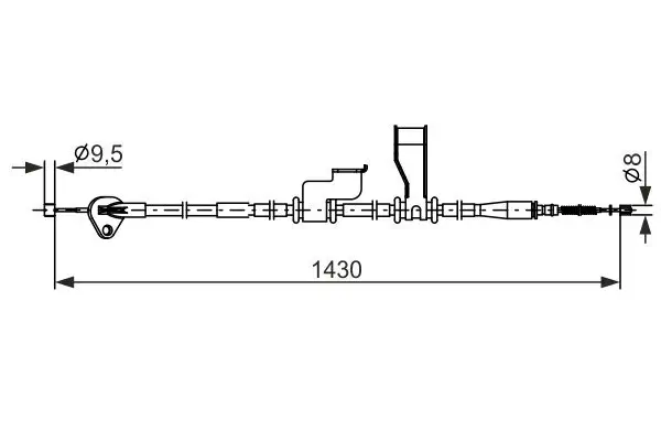 Seilzug, Feststellbremse hinten links BOSCH 1 987 482 835