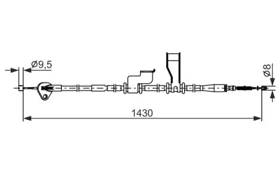 Seilzug, Feststellbremse hinten links BOSCH 1 987 482 835 Bild Seilzug, Feststellbremse hinten links BOSCH 1 987 482 835