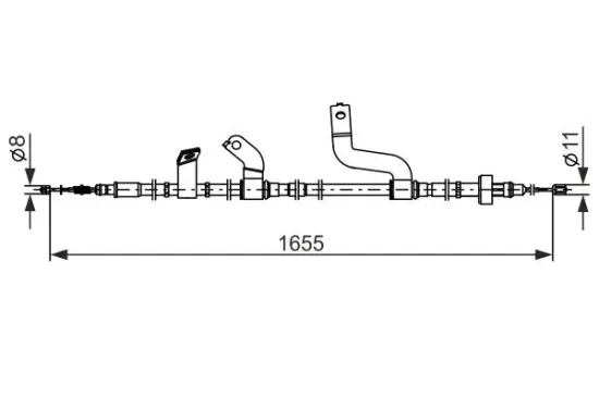 Seilzug, Feststellbremse hinten rechts BOSCH 1 987 482 848 Bild Seilzug, Feststellbremse hinten rechts BOSCH 1 987 482 848