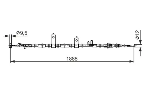 Seilzug, Feststellbremse BOSCH 1 987 482 855 Bild Seilzug, Feststellbremse BOSCH 1 987 482 855