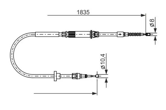 Seilzug, Feststellbremse BOSCH 1 987 482 873 Bild Seilzug, Feststellbremse BOSCH 1 987 482 873