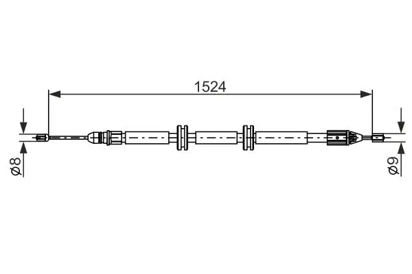 Seilzug, Feststellbremse hinten links BOSCH 1 987 482 888
