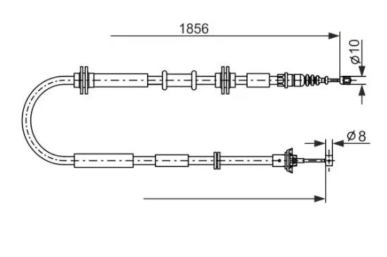 Seilzug, Feststellbremse BOSCH 1 987 482 892 Bild Seilzug, Feststellbremse BOSCH 1 987 482 892