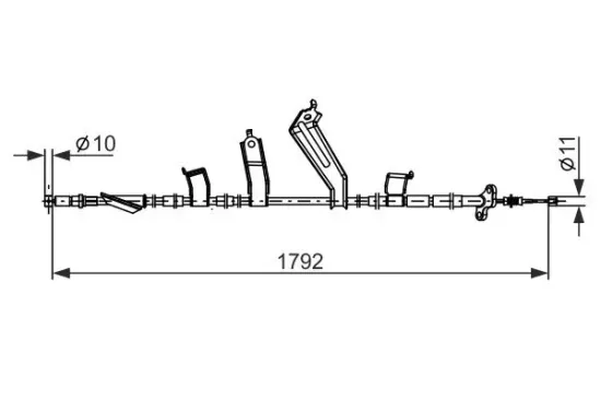 Seilzug, Feststellbremse hinten links BOSCH 1 987 482 917 Bild Seilzug, Feststellbremse hinten links BOSCH 1 987 482 917